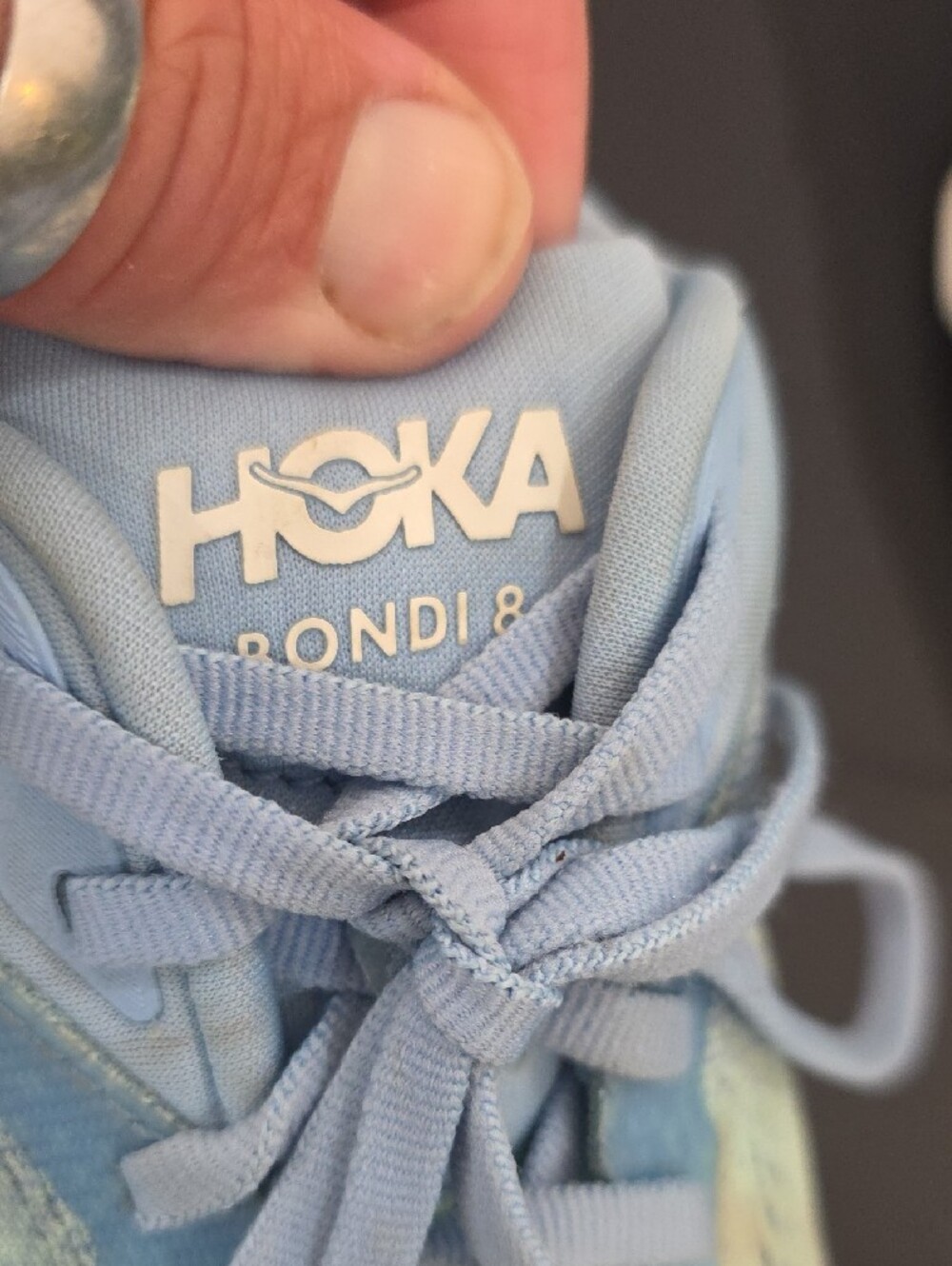 Hoka Bondi 8 Women's Mint, Light Blue & Lavender Sneakers Size 7D Wide - Picture 6 of 11